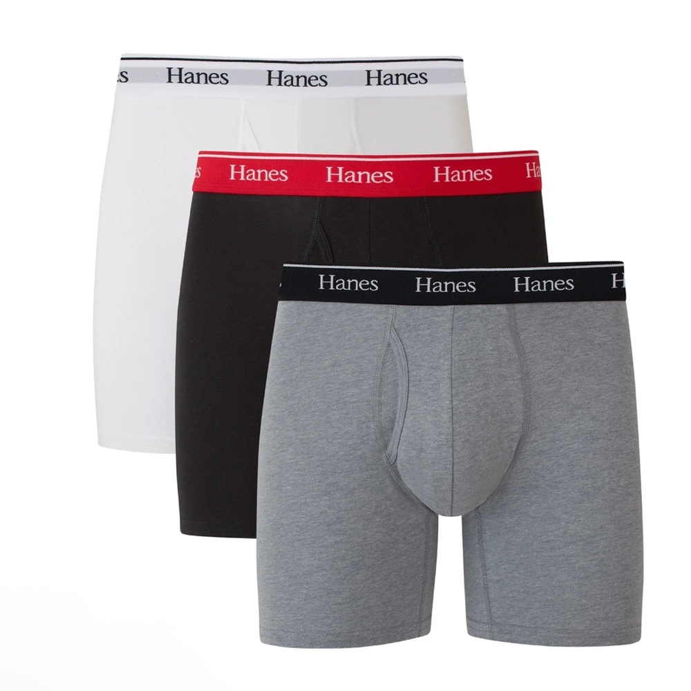 Hanes Men's Boxer Briefs 3 pack Large 36-38 NWT
